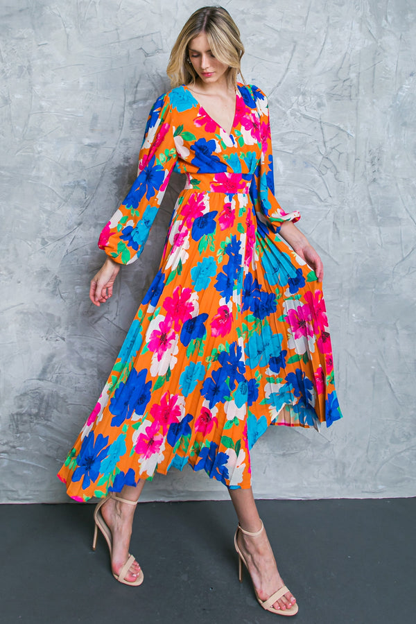 find-your-flowers-woven-midi-dress Flying Tomato-Sophia's StyleDRESSES-1